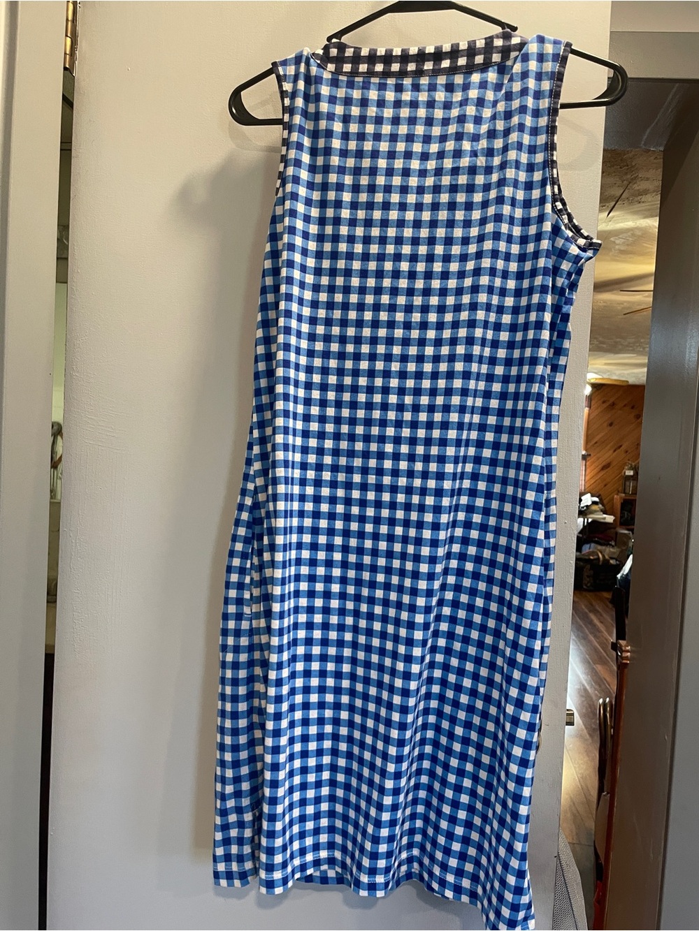 Draper James Lands’ End Blue and White Gingham V‑Neck dress size XS - Picture 7 of 8